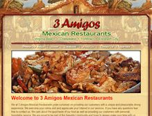 Tablet Screenshot of 3amigosmexicanrestaurants.com